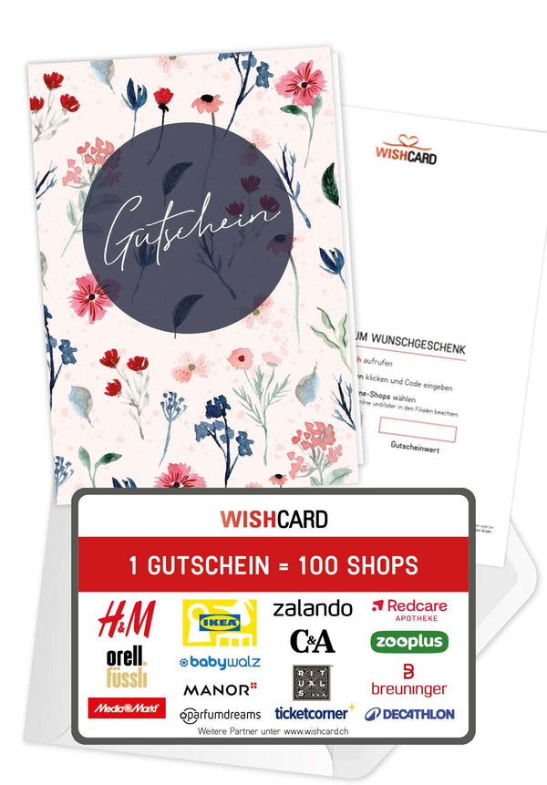 Gutschein - Aquarell Blumen 