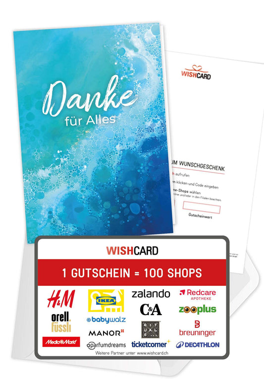 Danke für Alles - Blaue Wellen