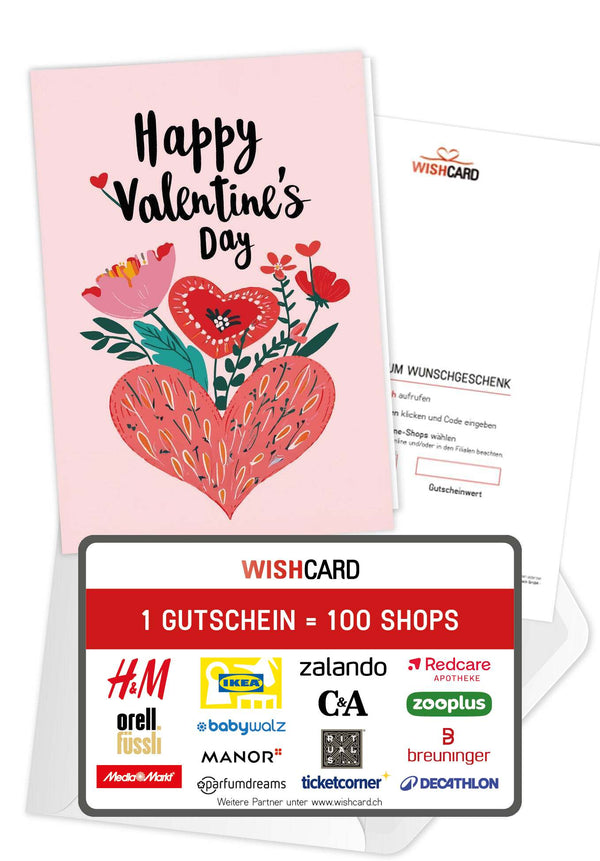 Happy Valentine's Day - Herz und Blumen