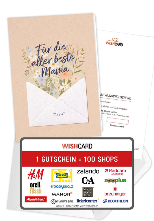 Aller beste Mama - Brief Blumen