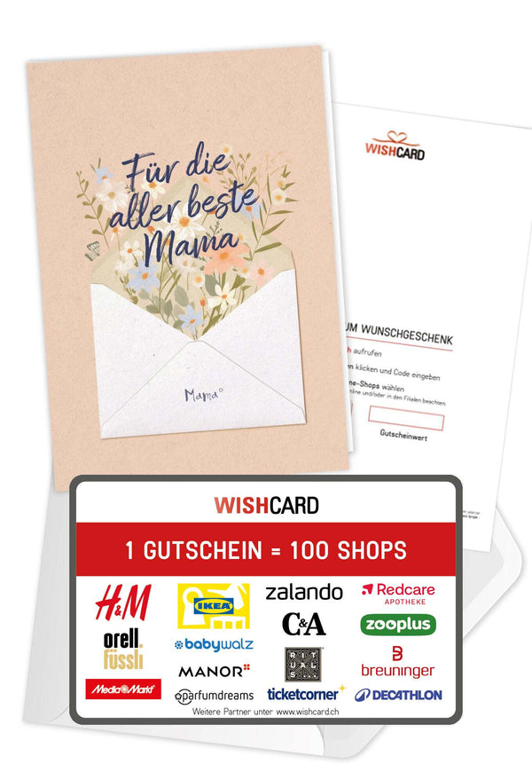 Aller beste Mama - Brief Blumen