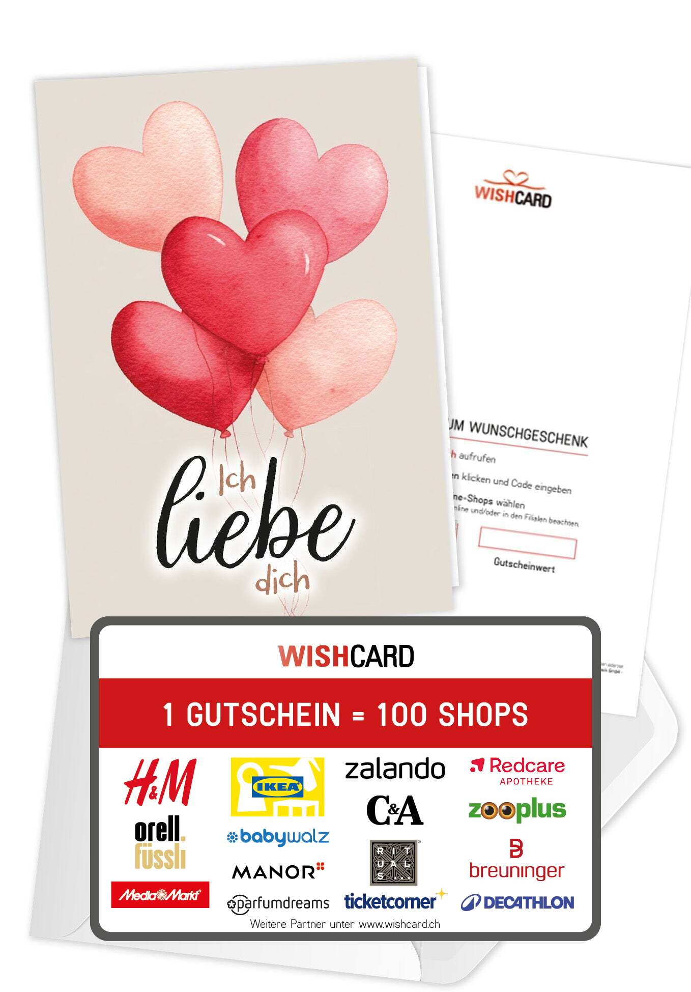 Ich liebe dich - Herzballons