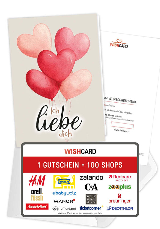 Ich liebe dich - Herzballons
