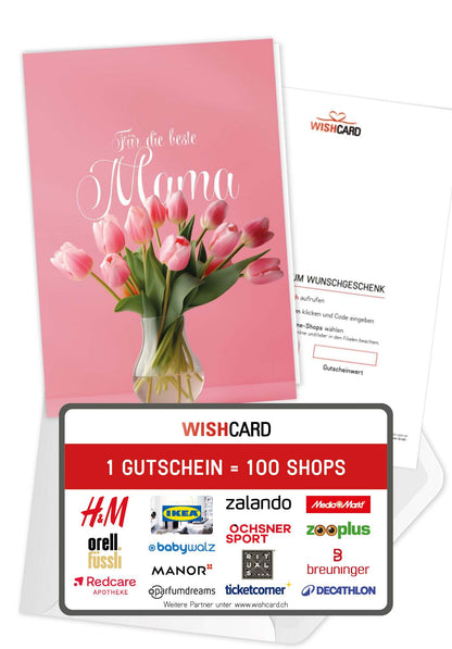 Für die beste Mama - Tulpenvase (Value)