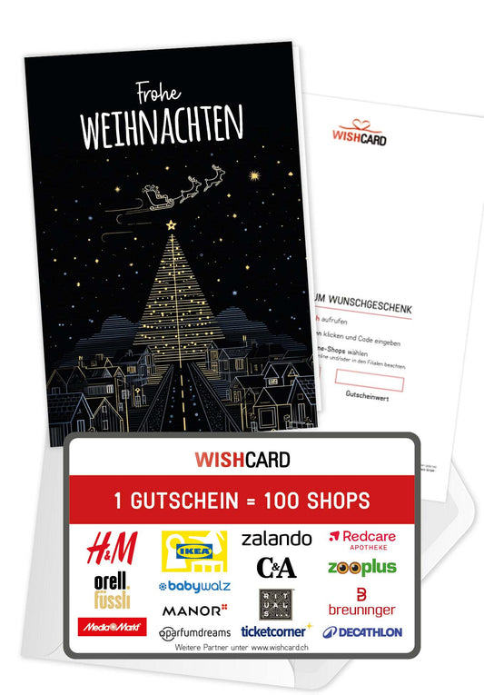 Frohe Weihnachten - Stadt Tannenbaum