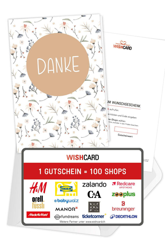 Danke - Blumen Weiß 