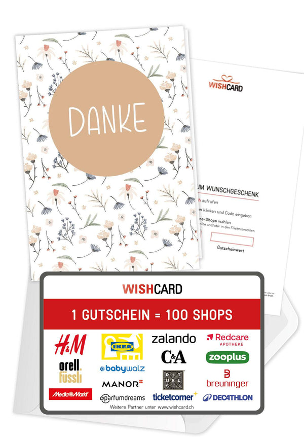 Danke - Blumen Weiß 