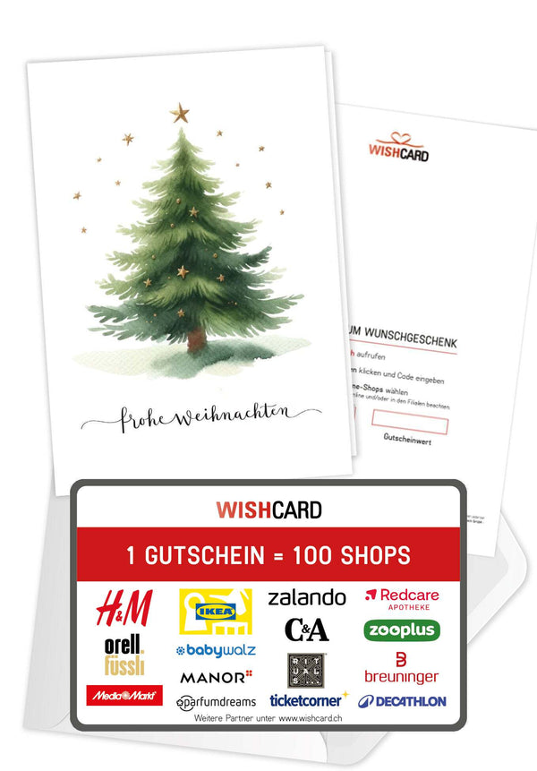 Frohe Weihnachen - Tannenbaum Sterne 