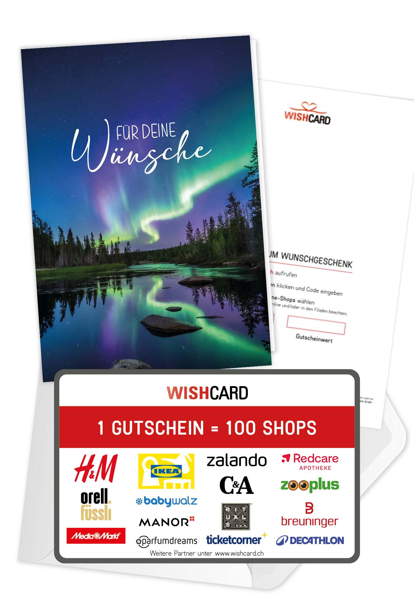 Für deine Wünsche - Polarlichter Wald