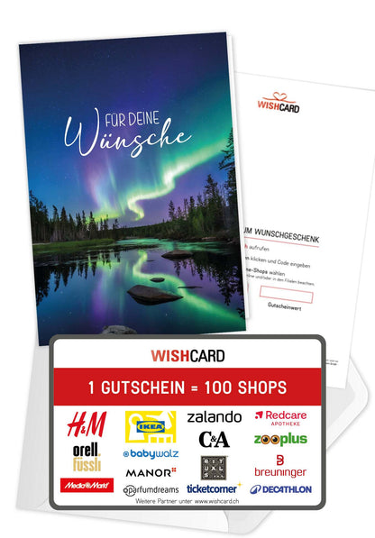 Für deine Wünsche - Polarlichter Wald