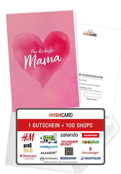 Für die beste Mama - Herz Pink (Value)