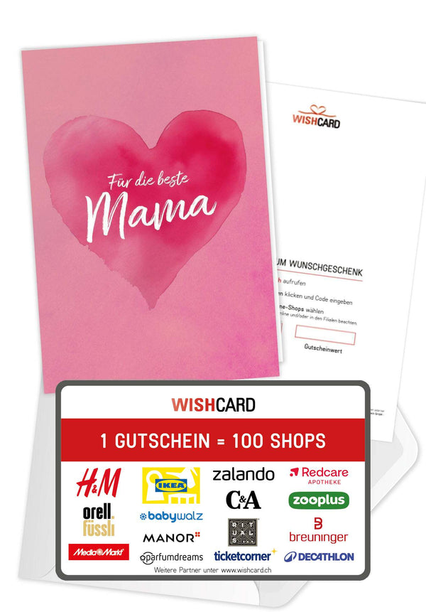 Für die beste Mama - Herz Pink