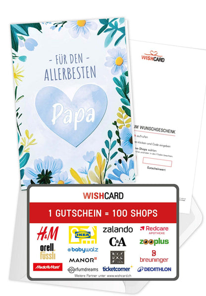 Für den allerbesten Papa - Herz Blumen