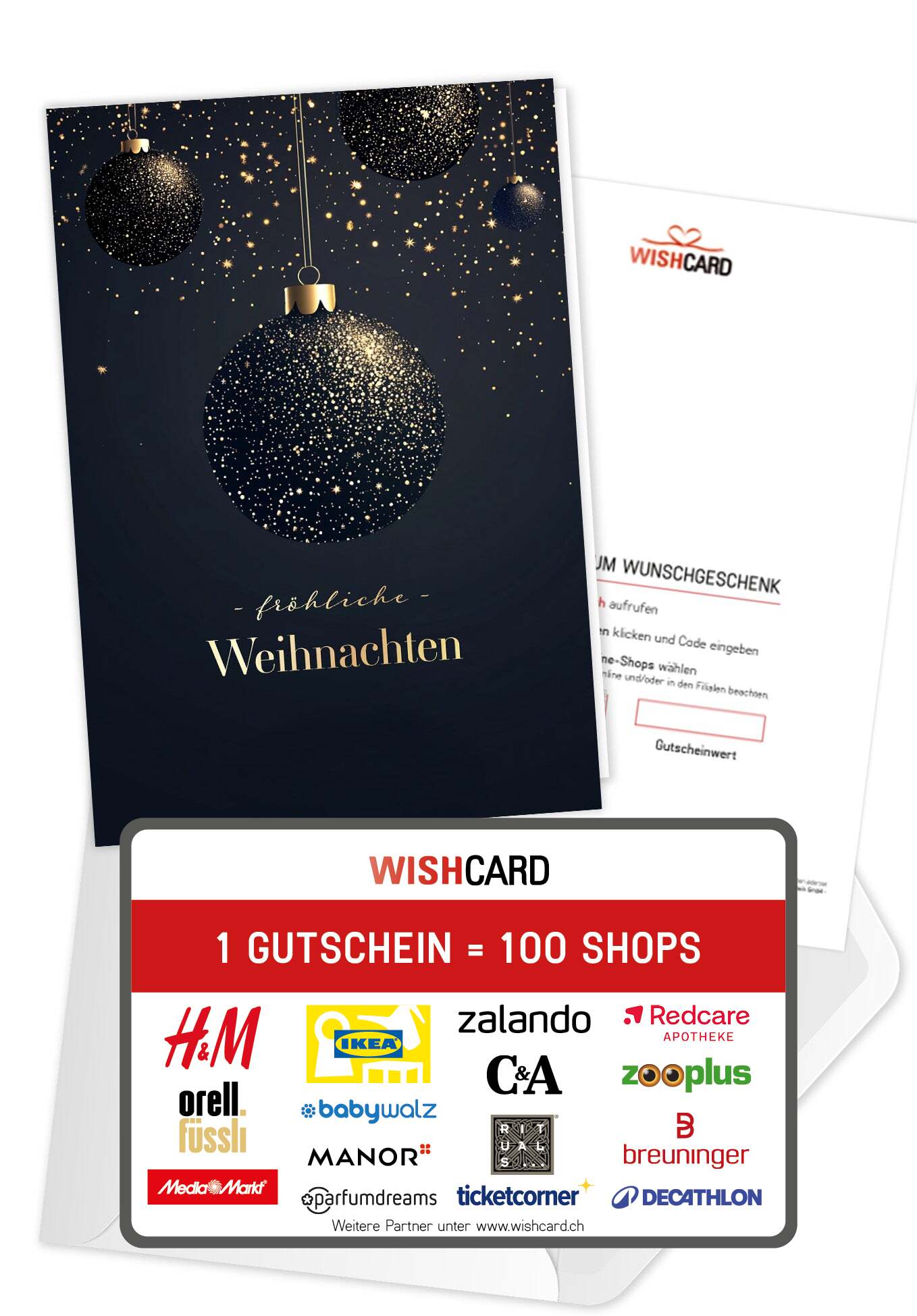 Fröhliche Weihnachten - Christbaumkugeln