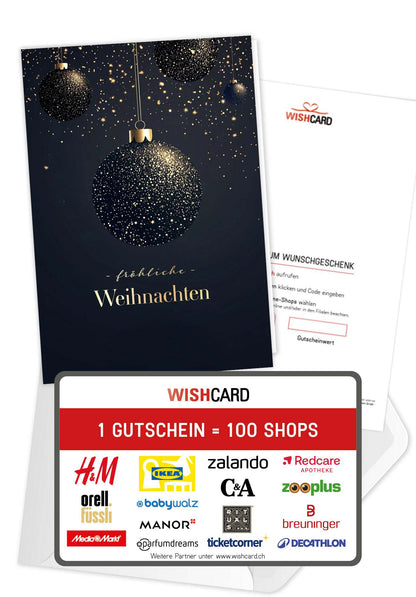 Fröhliche Weihnachten - Christbaumkugeln