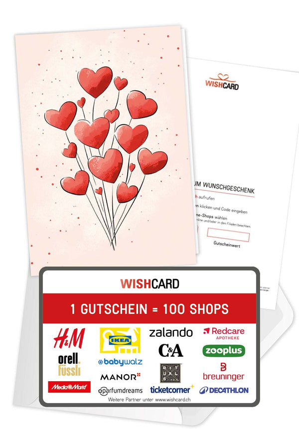 Herzballons Aquarell