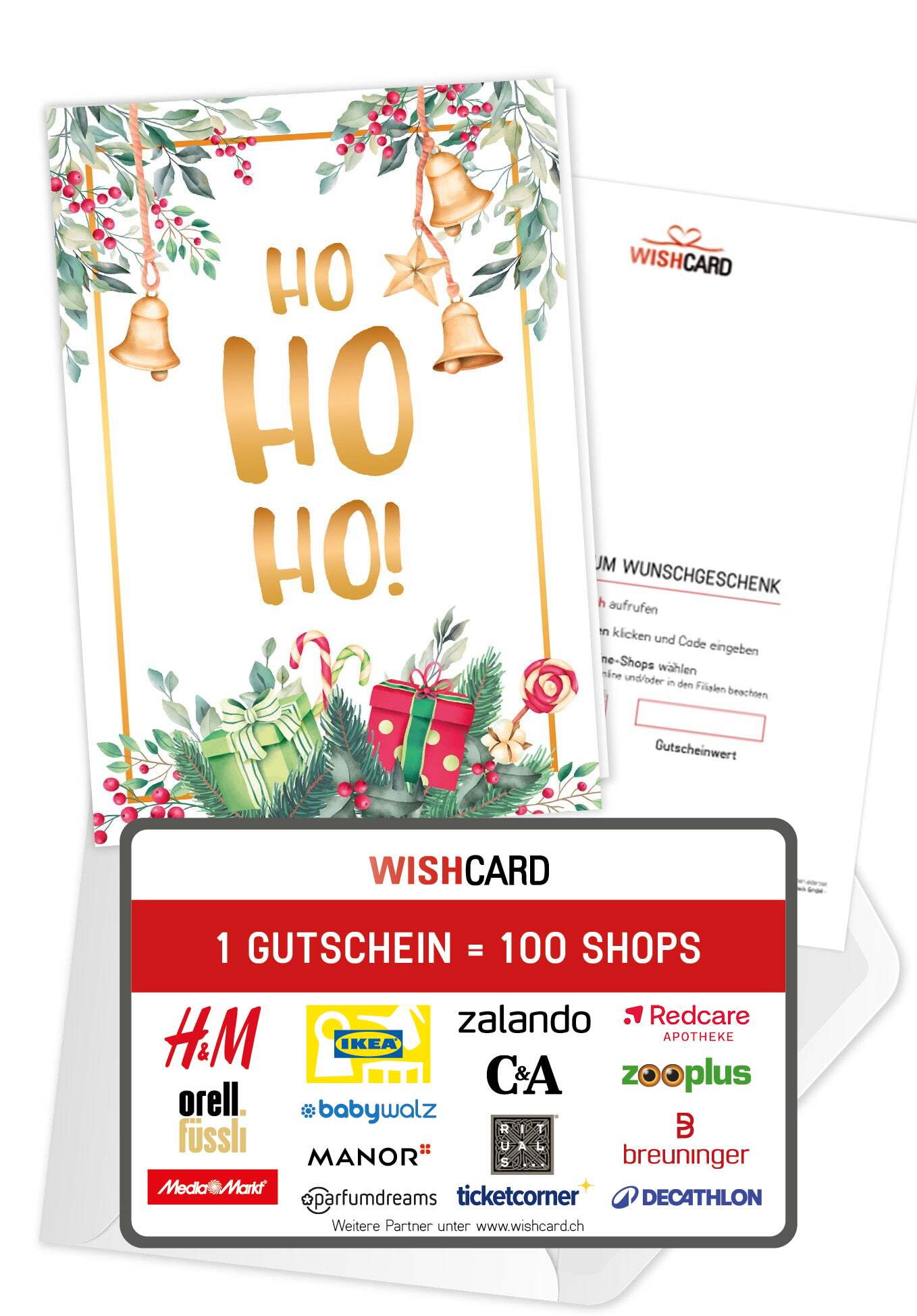 Ho Ho Ho - Zweige Aquarell