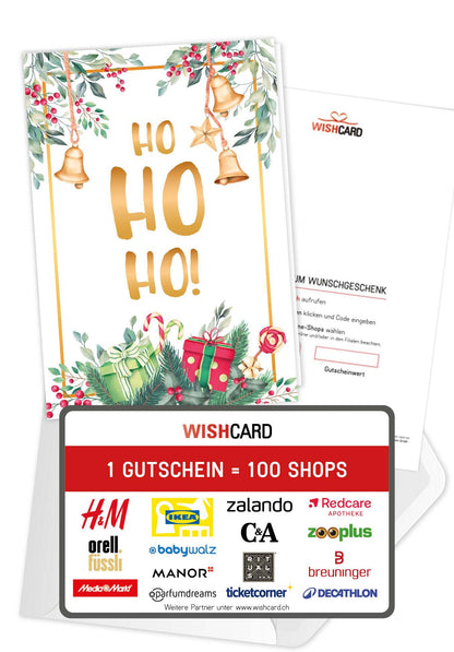 Ho Ho Ho - Zweige Aquarell