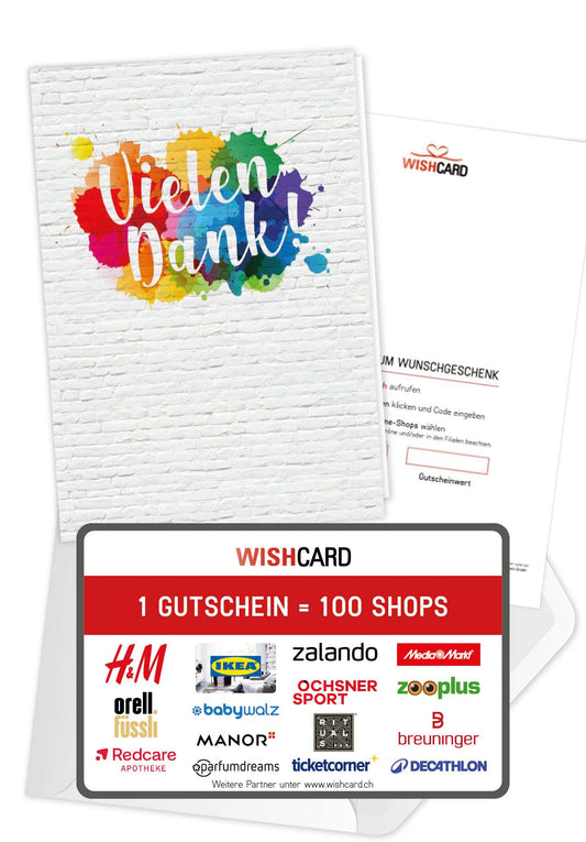 Vielen Dank - Bunte Kleckse (Supplément : Avec logo pour un supplément de 2 €)