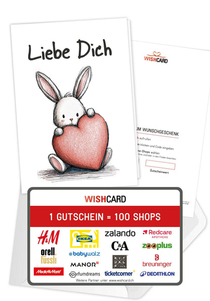 Liebe Dich - Hase Herz