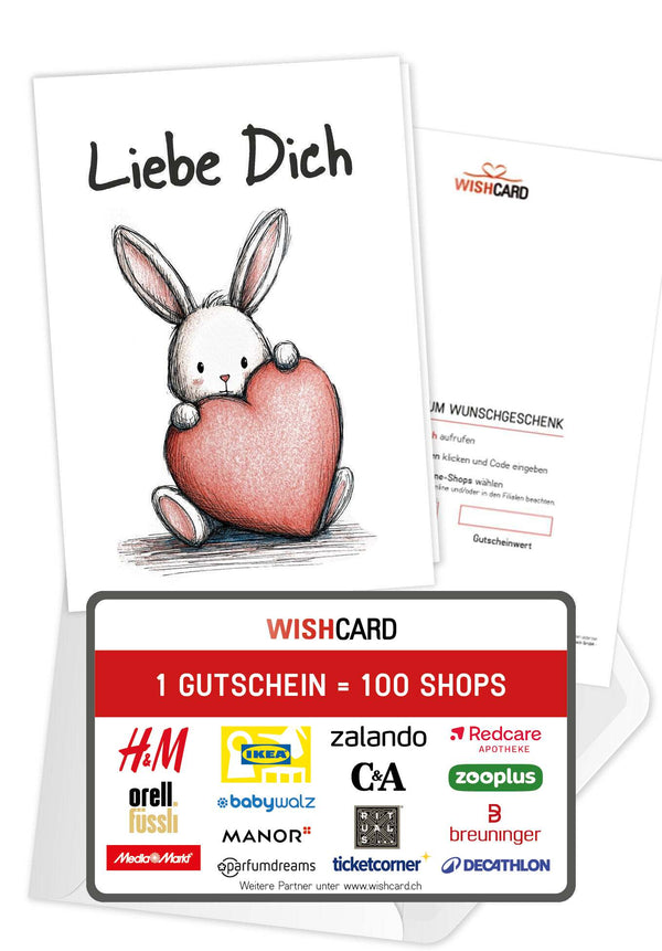 Liebe Dich - Hase Herz