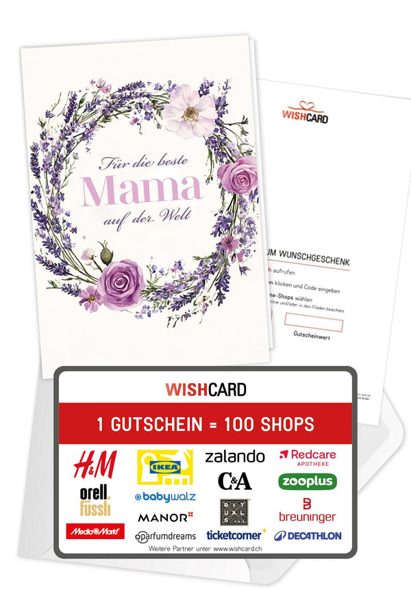 Für die beste Mama - Blumenkranz Lila