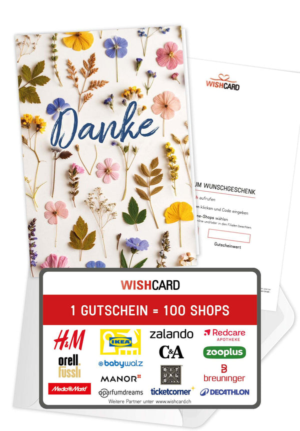 Danke - Trockenblumen Bunt