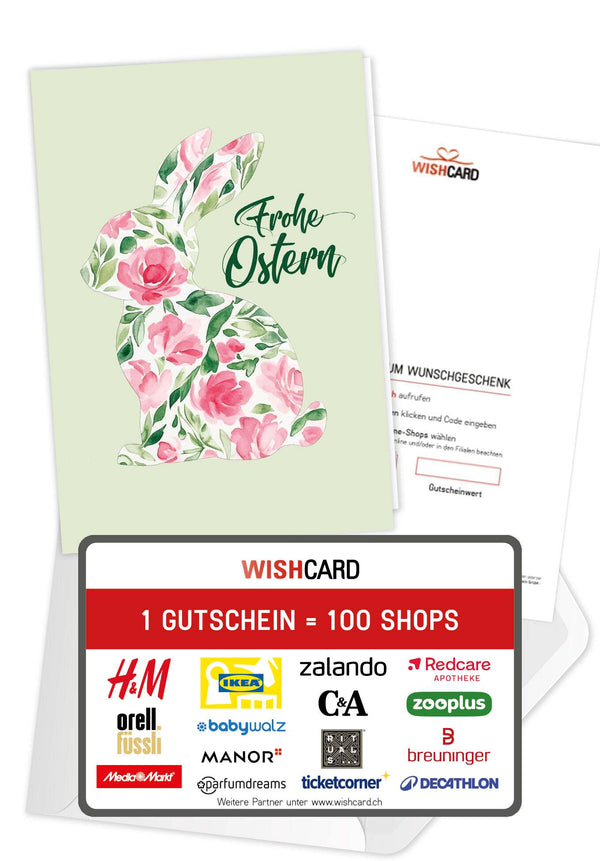 Frohe Ostern - Blumenhase 