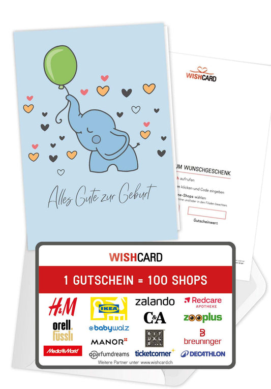 Alles Gute zur Geburt - Elefant