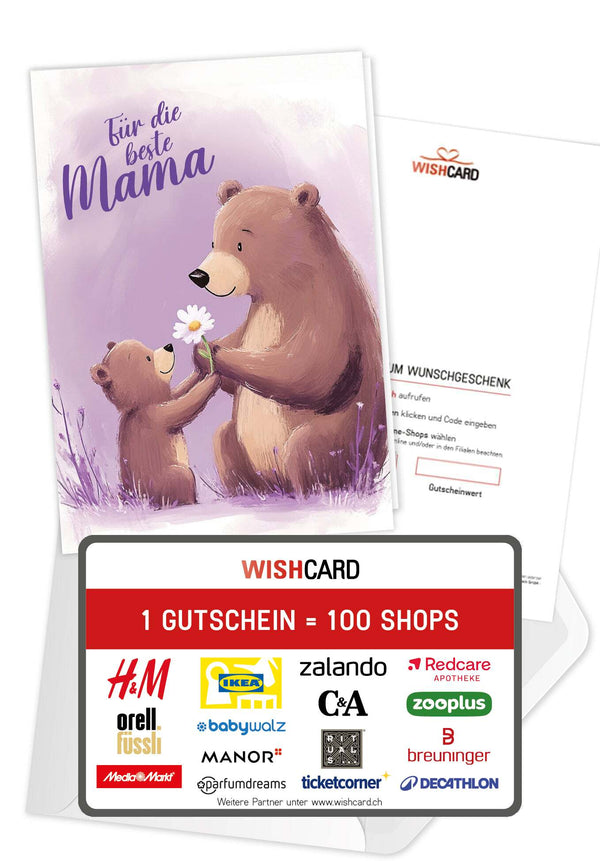 Für die beste Mama - Bären Lila