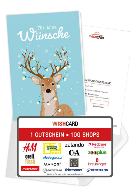 Für deine Wünsche - Rentier Lichterkette