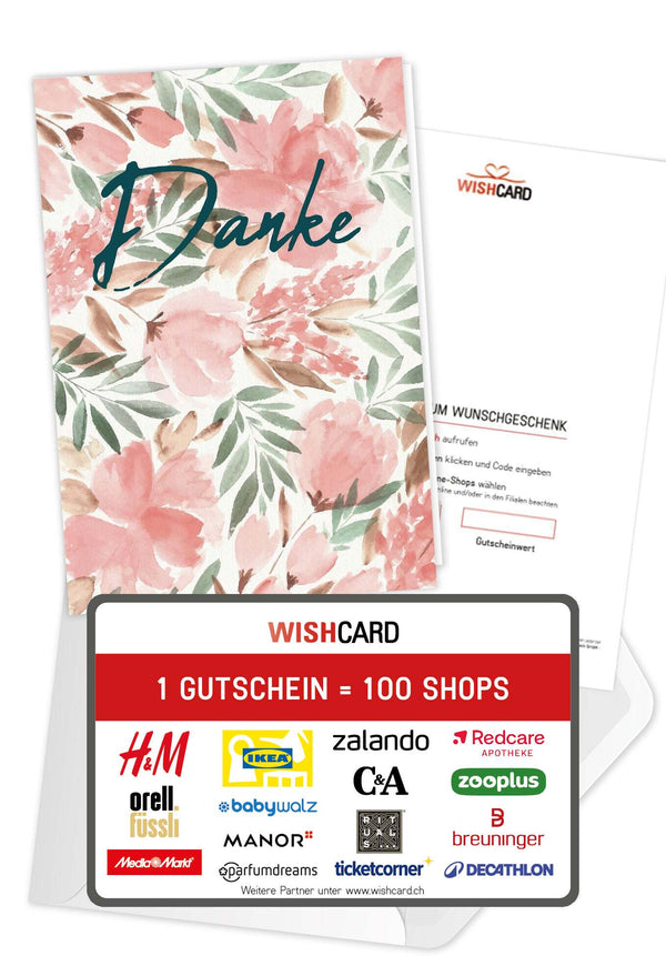 Danke - Aquarell Blume