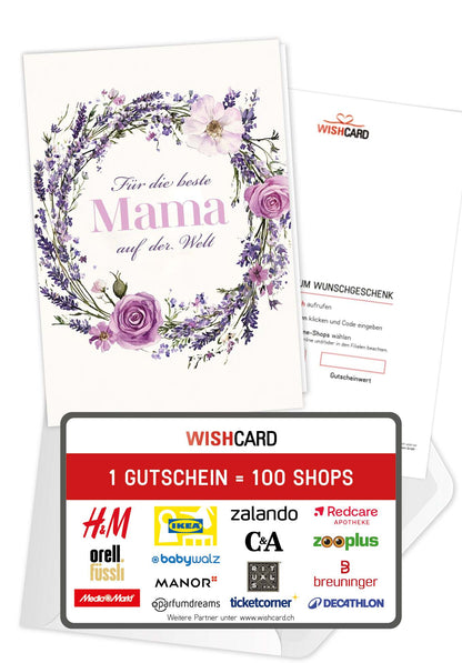 Für die beste Mama - Blumenkranz Lila