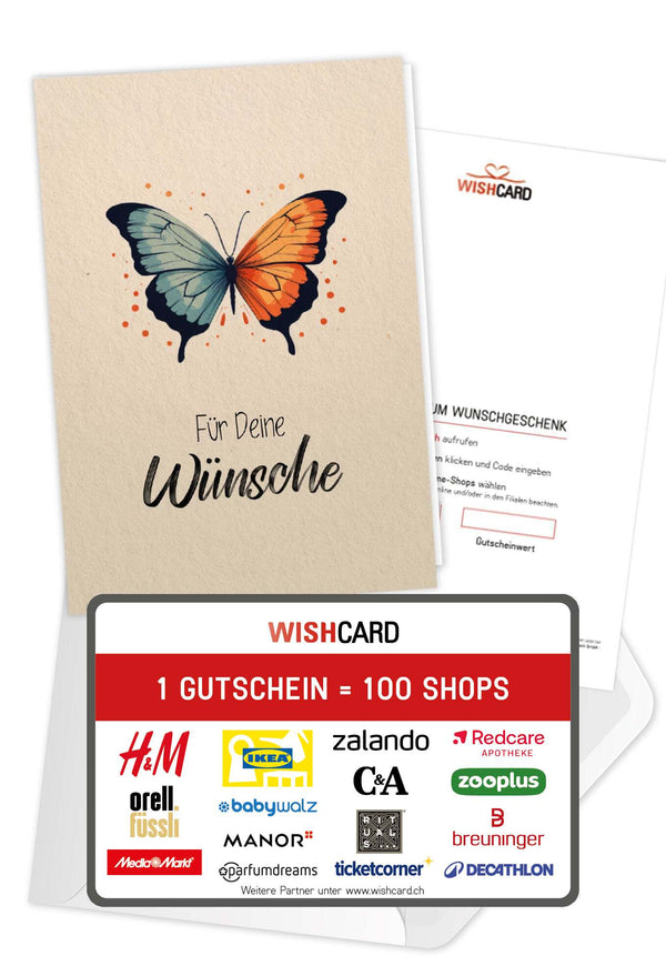 Für deine Wünsche - Schmetterling 