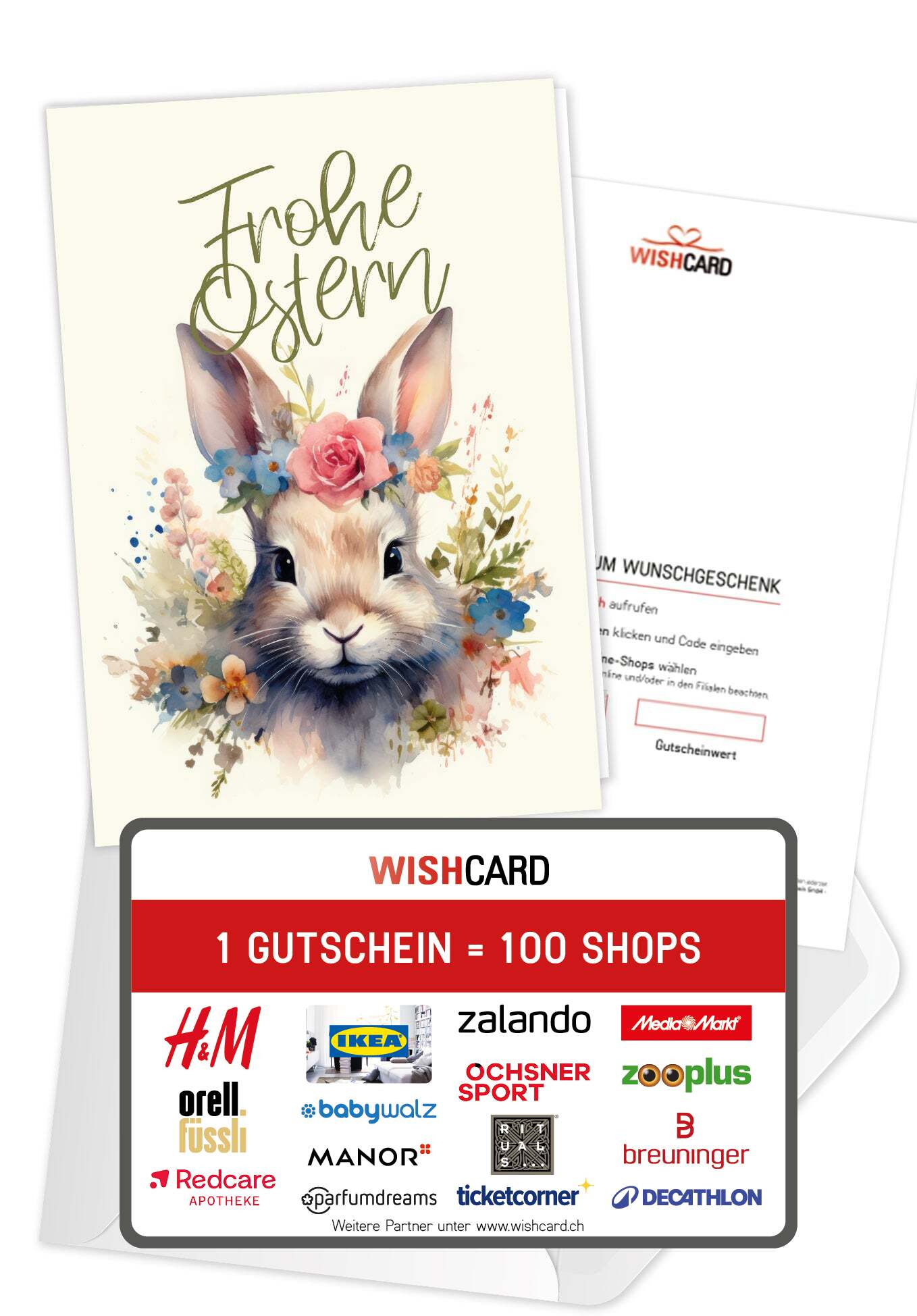 Frohe Ostern - Hase Blumen