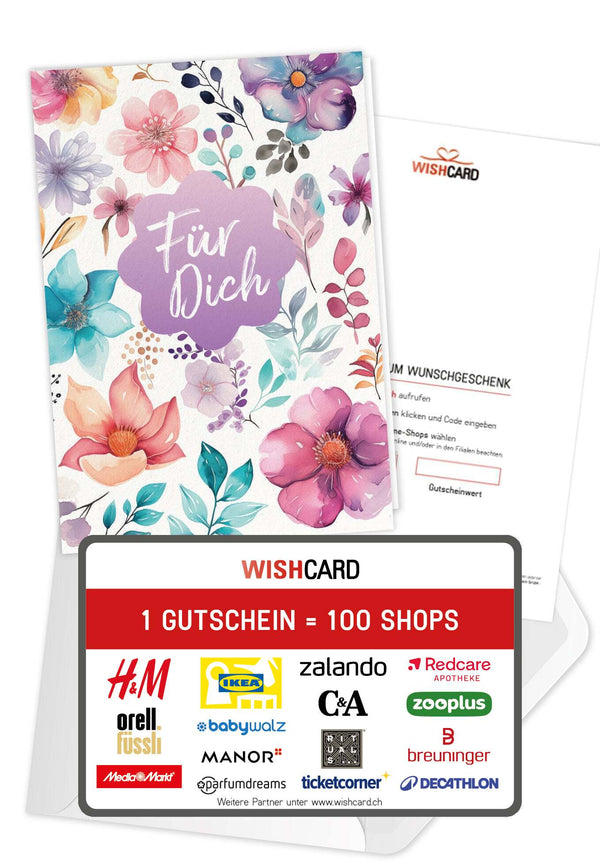 Für Dich - Blumen Aquarell 