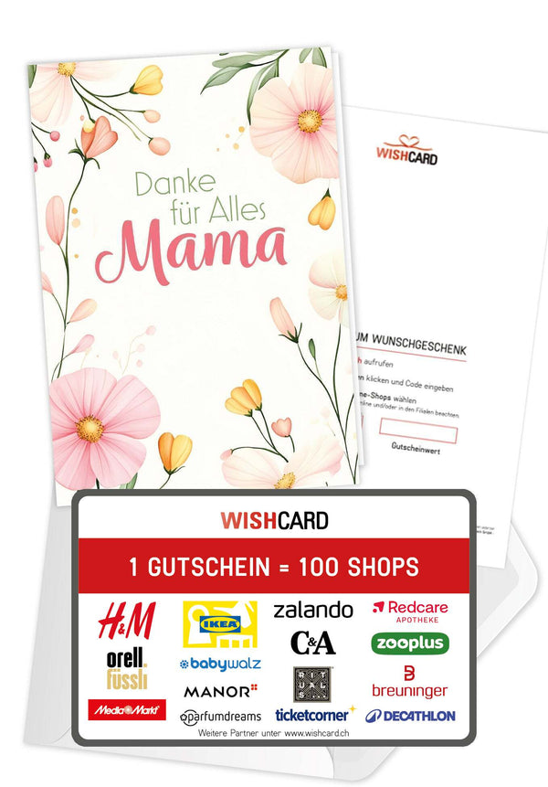 Danke für Alles Mama - Blumenrahmen