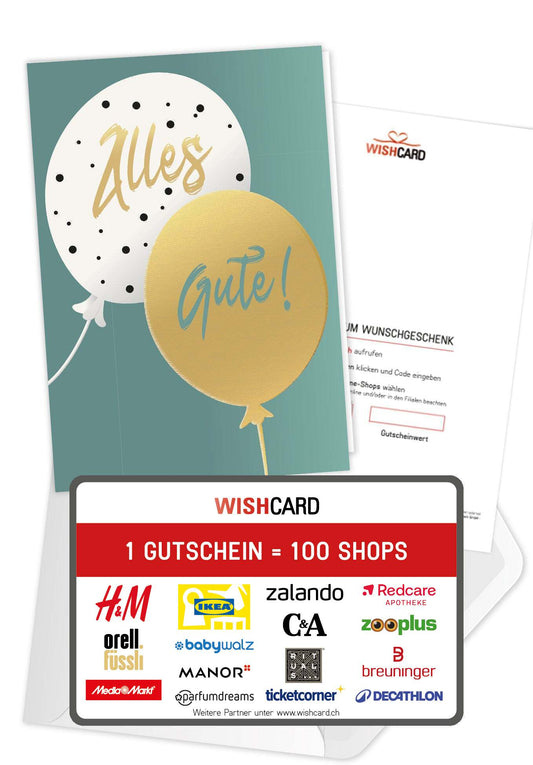 Alles Gute - Ballons Gold