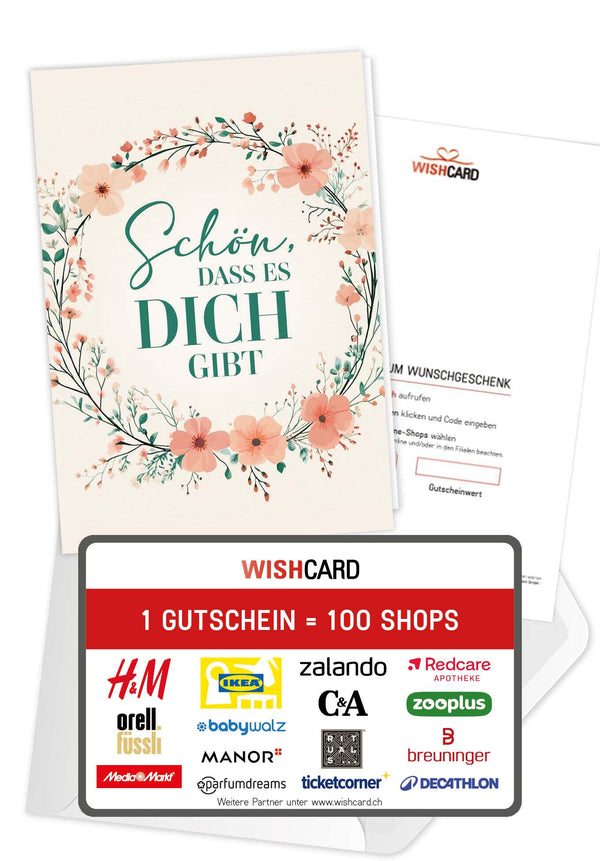 Schön dass es dich gibt - Blumenkranz
