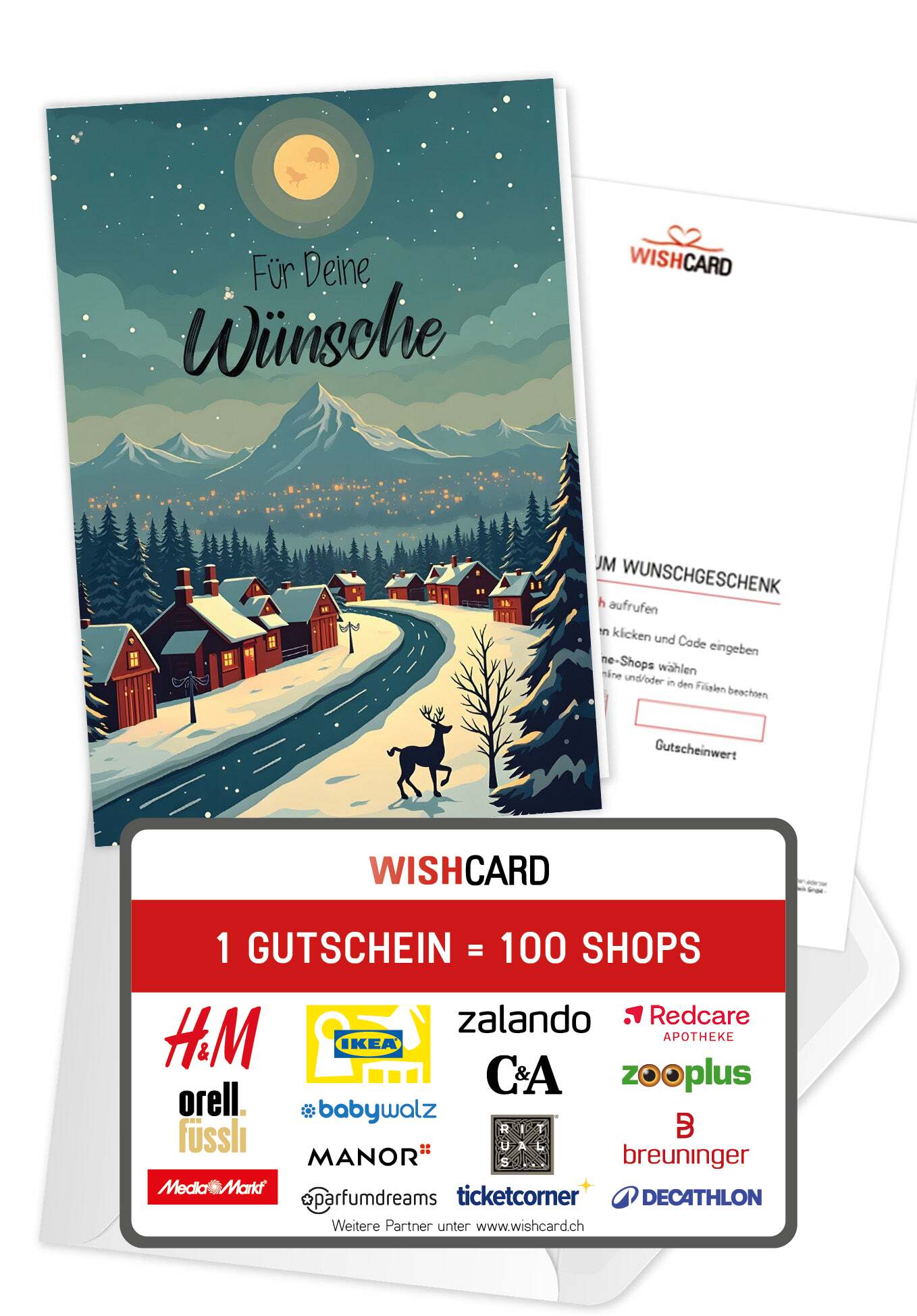 Für deine Wünsche - Winterstadt Rentier