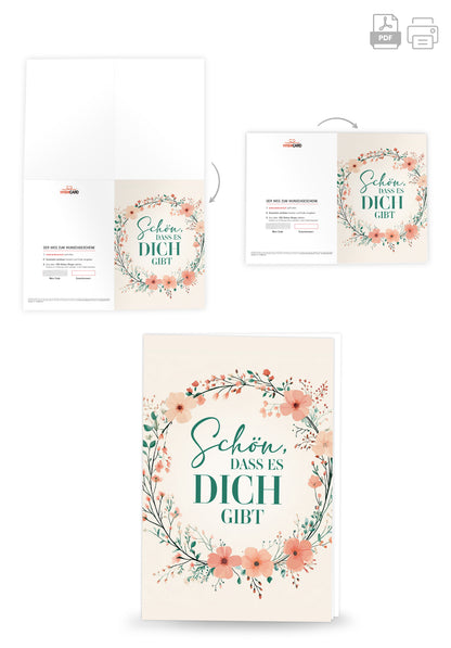 Schön dass es dich gibt - Blumenkranz