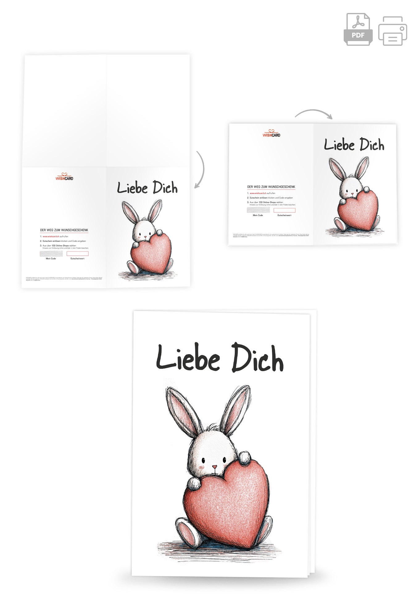 Liebe Dich - Hase Herz