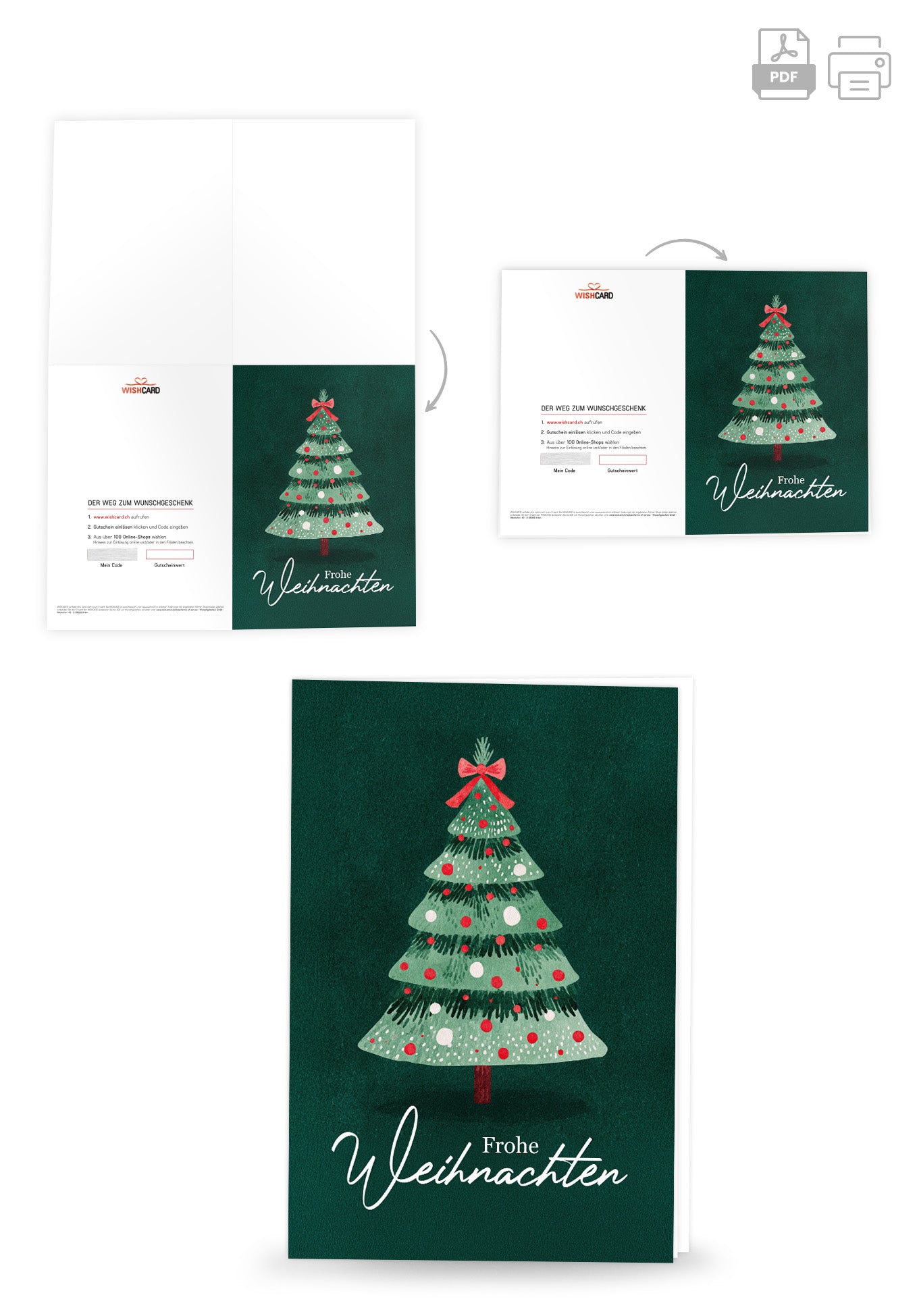 Frohe Weihnachten - Tannenbaum Grün