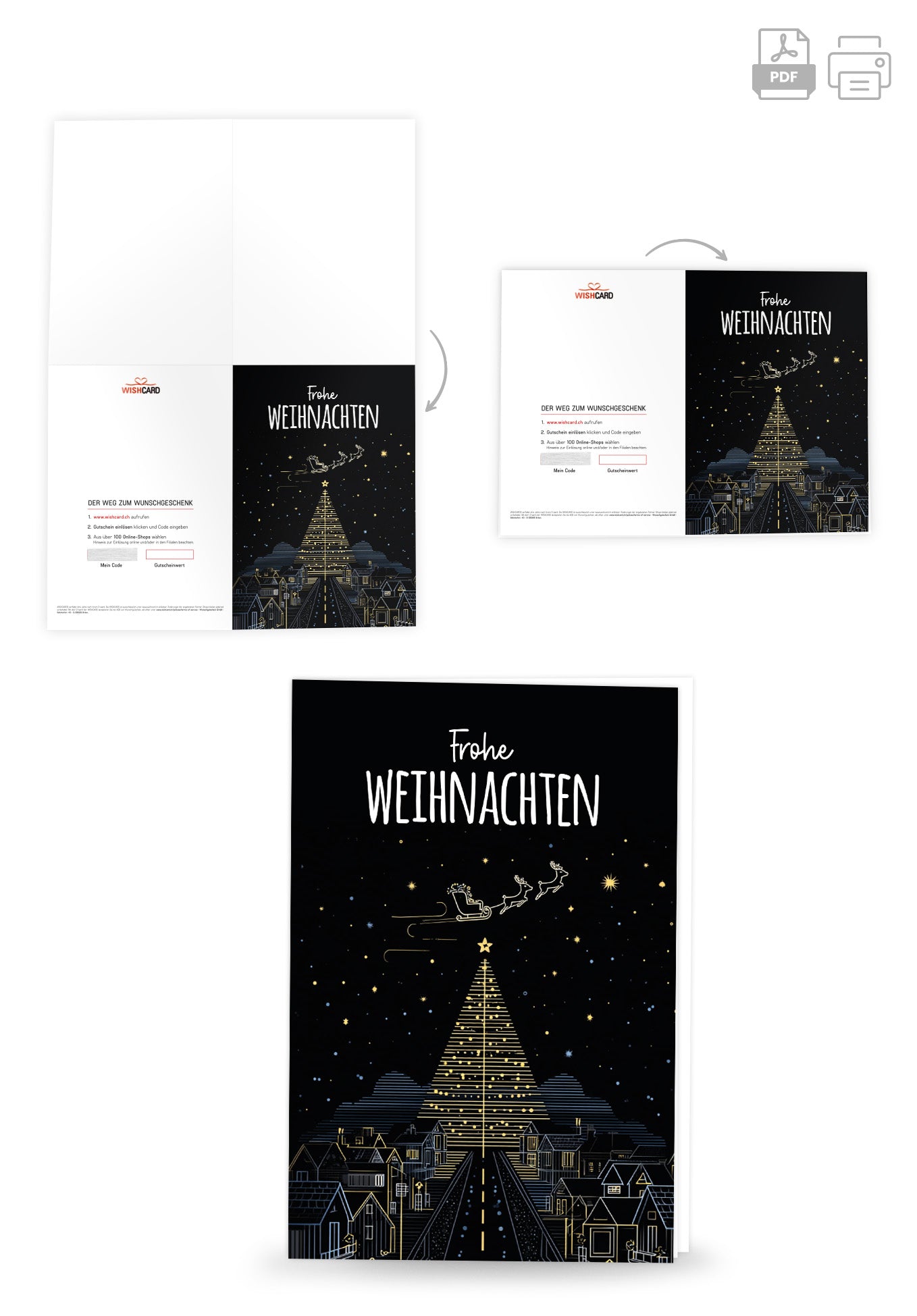 Frohe Weihnachten - Stadt Tannenbaum