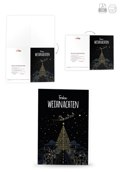 Frohe Weihnachten - Stadt Tannenbaum
