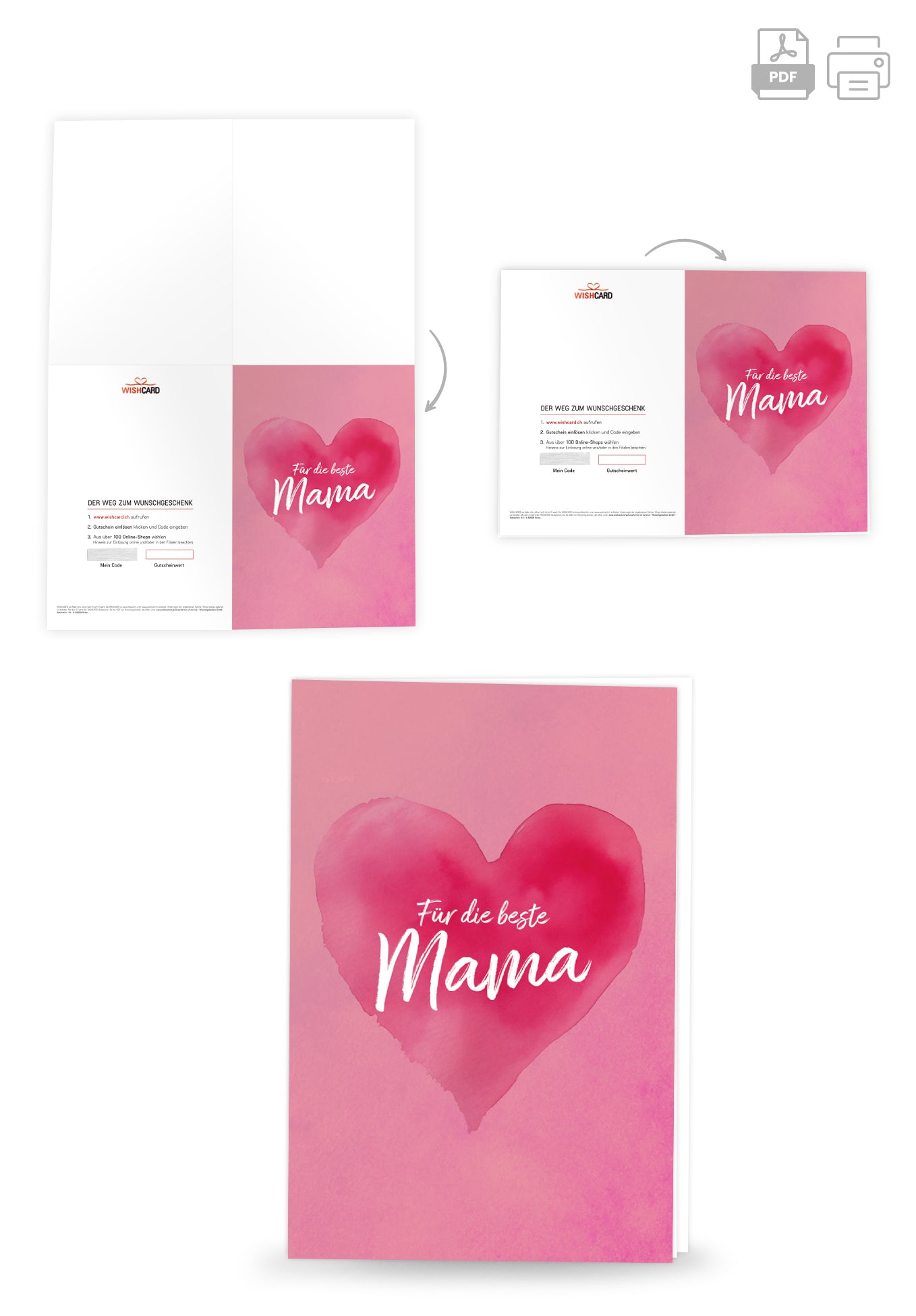 Für die beste Mama - Herz Pink (Value)