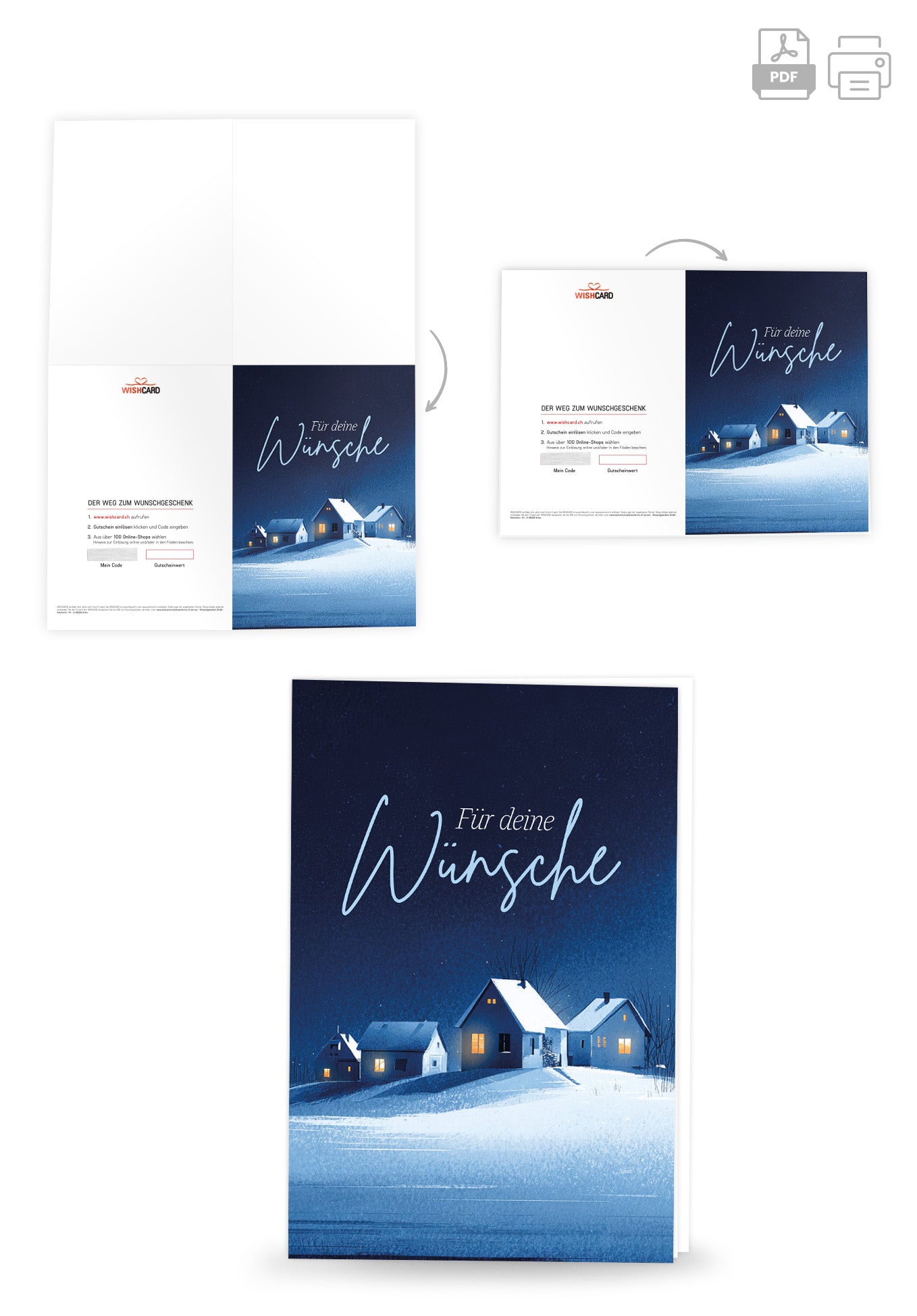 Für deine Wünsche - Winterstadt Blau