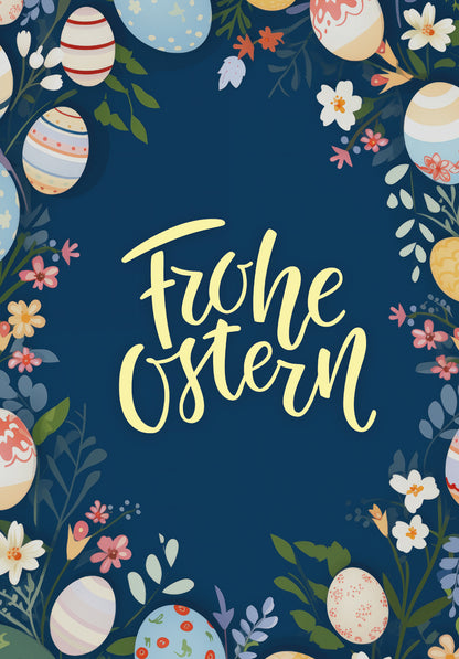 Frohe Ostern - Ostereier Blumen