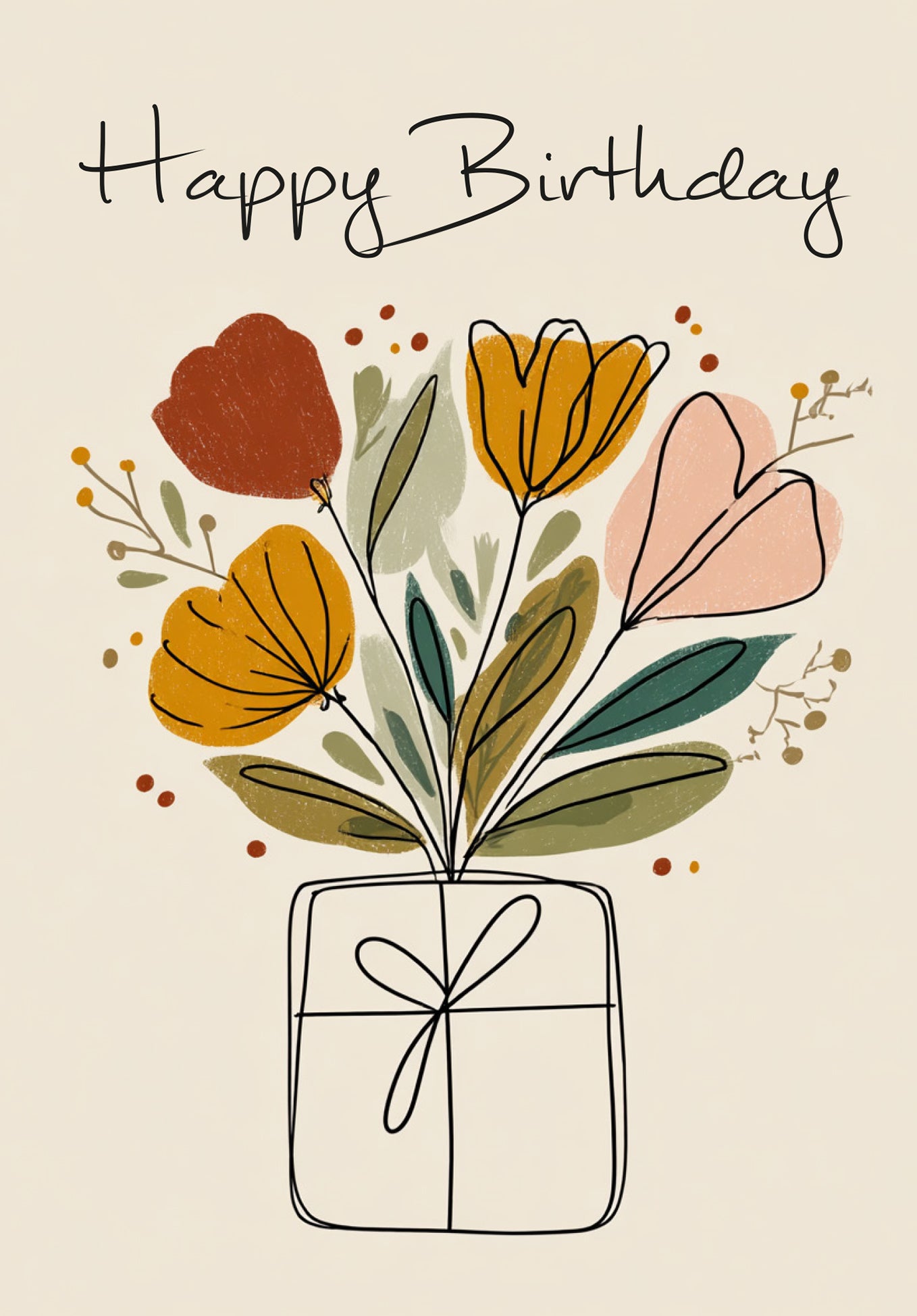 Happy Birthday - Geschenk Blumen