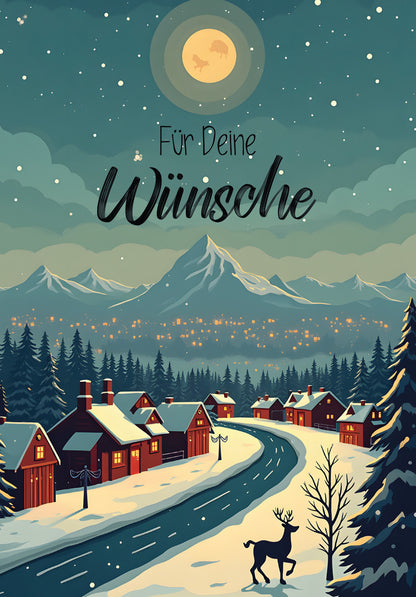 Für deine Wünsche - Winterstadt Rentier